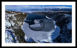 Emerald Bay Ice Aerial - Framed Print