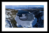Emerald Bay Ice Aerial - Framed Print