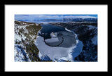 Emerald Bay Ice Aerial - Framed Print