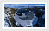 Emerald Bay Ice Aerial - Framed Print