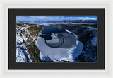 Emerald Bay Ice Aerial - Framed Print