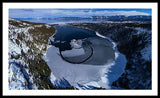 Emerald Bay Ice Aerial - Framed Print