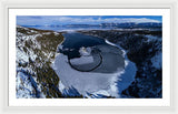 Emerald Bay Ice Aerial - Framed Print