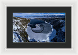 Emerald Bay Ice Aerial - Framed Print
