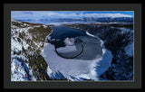 Emerald Bay Ice Aerial - Framed Print