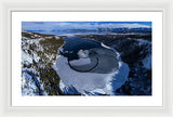 Emerald Bay Ice Aerial - Framed Print
