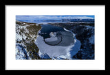 Emerald Bay Ice Aerial - Framed Print