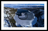 Emerald Bay Ice Aerial - Framed Print