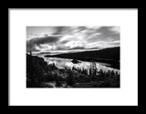 Emerald Bay Rays Black And White By Brad Scott - Framed Print