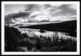 Emerald Bay Rays Black And White By Brad Scott - Framed Print