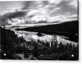 Emerald Bay Rays Black And White By Brad Scott - Acrylic Print