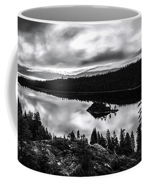 Emerald Bay Rays Black And White By Brad Scott - Mug