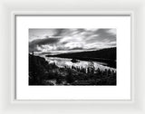 Emerald Bay Rays Black And White By Brad Scott - Framed Print