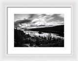 Emerald Bay Rays Black And White By Brad Scott - Framed Print