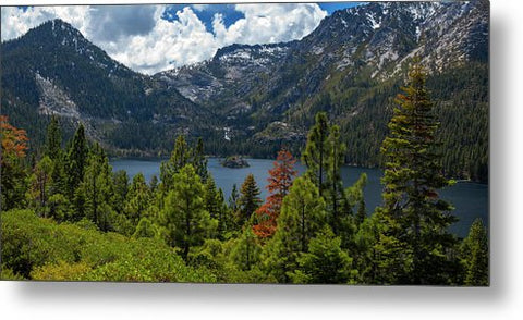 Emerald Bay Spring Day By Brad Scott - Metal Print