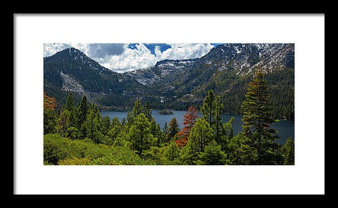 Emerald Bay Spring Day By Brad Scott - Framed Print