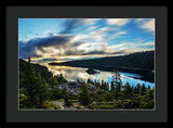 Emerald Bay Sunrise Lake Tahoe - Framed Print