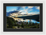 Emerald Bay Sunrise Lake Tahoe - Framed Print