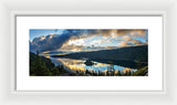 Emerald Bay Sunrise Rays - Framed Print-Lake Tahoe Prints