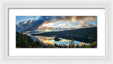 Emerald Bay Sunrise Rays - Framed Print-Lake Tahoe Prints