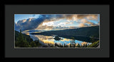 Emerald Bay Sunrise Rays - Framed Print-Lake Tahoe Prints