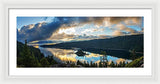 Emerald Bay Sunrise Rays - Framed Print-Lake Tahoe Prints