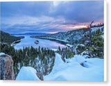 Emerald Bay Winter Sunrise - Canvas Print-10.000" x 6.625"-Lake Tahoe Prints