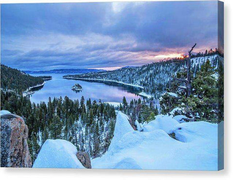 Emerald Bay Winter Sunrise - Canvas Print-10.000" x 6.625"-Lake Tahoe Prints