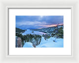 Emerald Bay Winter Sunrise - Framed Print