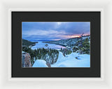 Emerald Bay Winter Sunrise - Framed Print