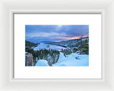Emerald Bay Winter Sunrise - Framed Print
