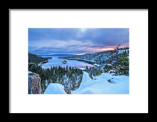 Emerald Bay Winter Sunrise - Framed Print