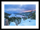 Emerald Bay Winter Sunrise - Framed Print