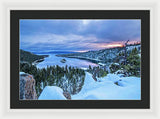 Emerald Bay Winter Sunrise - Framed Print