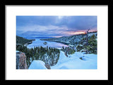 Emerald Bay Winter Sunrise - Framed Print