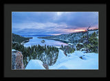 Emerald Bay Winter Sunrise - Framed Print