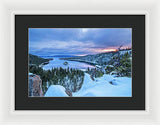 Emerald Bay Winter Sunrise - Framed Print