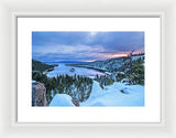 Emerald Bay Winter Sunrise - Framed Print