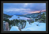 Emerald Bay Winter Sunrise - Framed Print