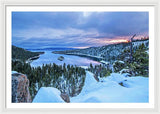 Emerald Bay Winter Sunrise - Framed Print