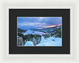 Emerald Bay Winter Sunrise - Framed Print