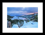 Emerald Bay Winter Sunrise - Framed Print