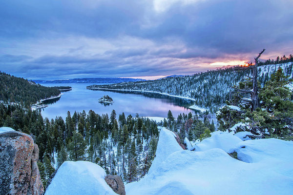 Emerald Bay Winter Sunrise - Art Print