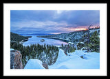 Emerald Bay Winter Sunrise - Framed Print