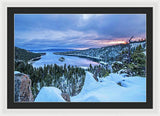 Emerald Bay Winter Sunrise - Framed Print