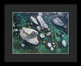Emerald Waters - Bonsai Rock, Lake Tahoe - Framed Print