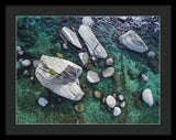 Emerald Waters - Bonsai Rock, Lake Tahoe - Framed Print