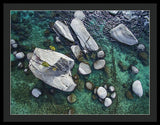 Emerald Waters - Bonsai Rock, Lake Tahoe - Framed Print