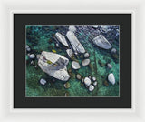 Emerald Waters - Bonsai Rock, Lake Tahoe - Framed Print