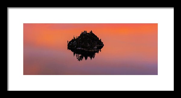 Fannette Island Lake Tahoe - Last Sunset Of The Decade - Framed Print